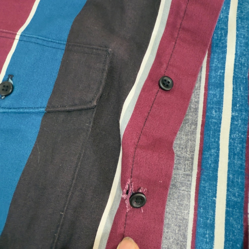 Wrangler Vintage Southwestern Striped Short Sleeve Shirt Multicolor Size M - Picture 7 of 12
